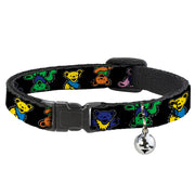 Grateful Dead Breakaway Cat Collar | Rainbow Dancing Bears (with Bell)