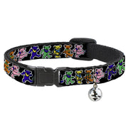 Grateful Dead Breakaway Cat Collar | Rainbow Dancing Bears