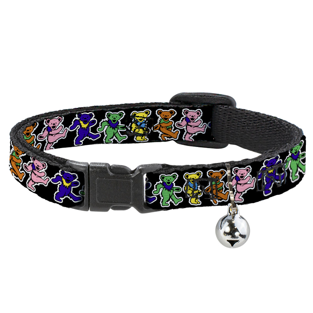 Grateful Dead Breakaway Cat Collar | Rainbow Dancing Bears