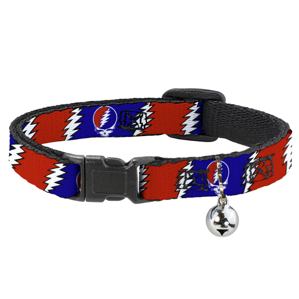 Grateful Dead Breakaway Cat Collar | Steal Your Face + Large Lightning Bolt