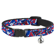 Grateful Dead Breakaway Cat Collar | Steal Your Face Stacked