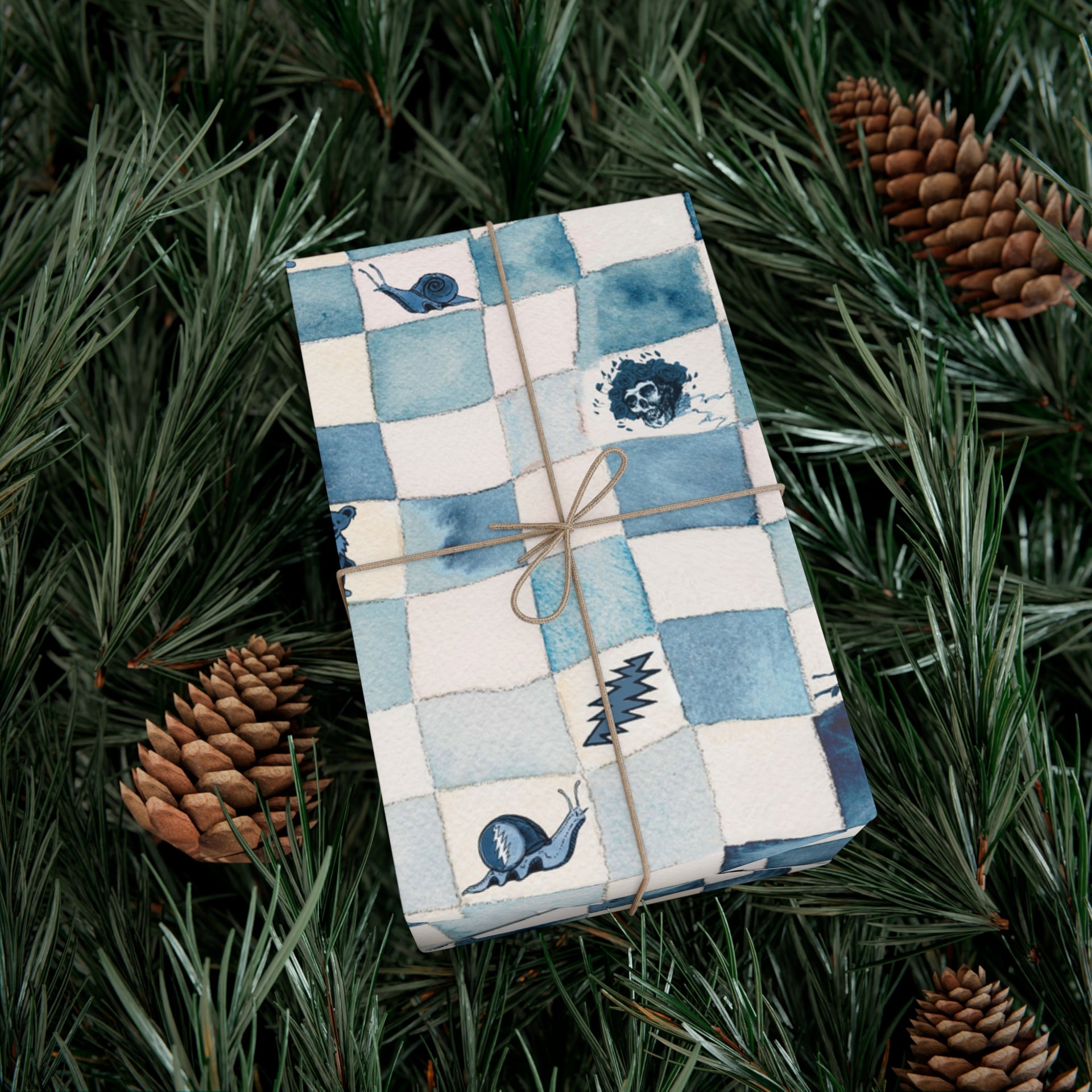 Grateful Dead Checkerboard Gift Wrapping Paper
