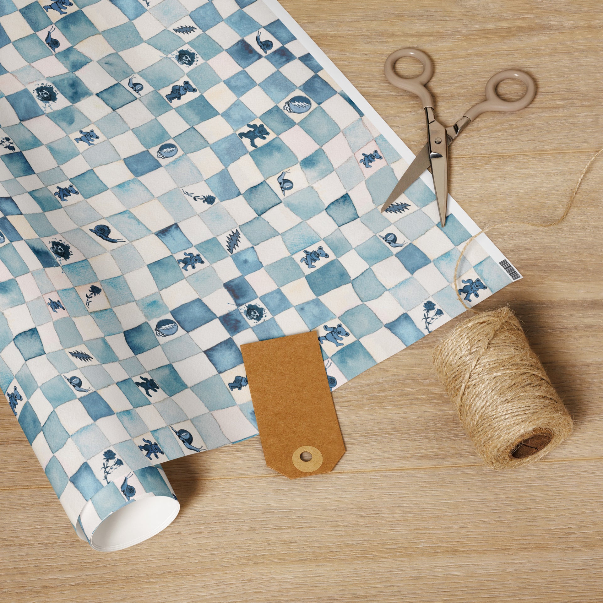 Grateful Dead Checkerboard Gift Wrapping Paper