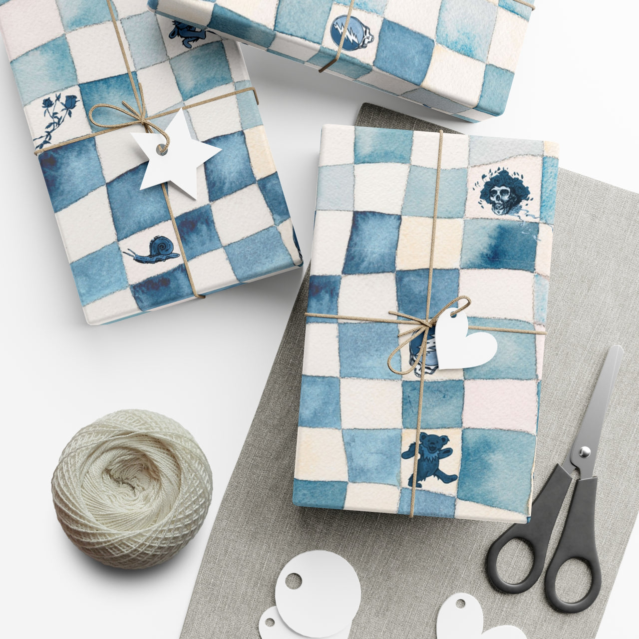 Grateful Dead Checkerboard Gift Wrapping Paper