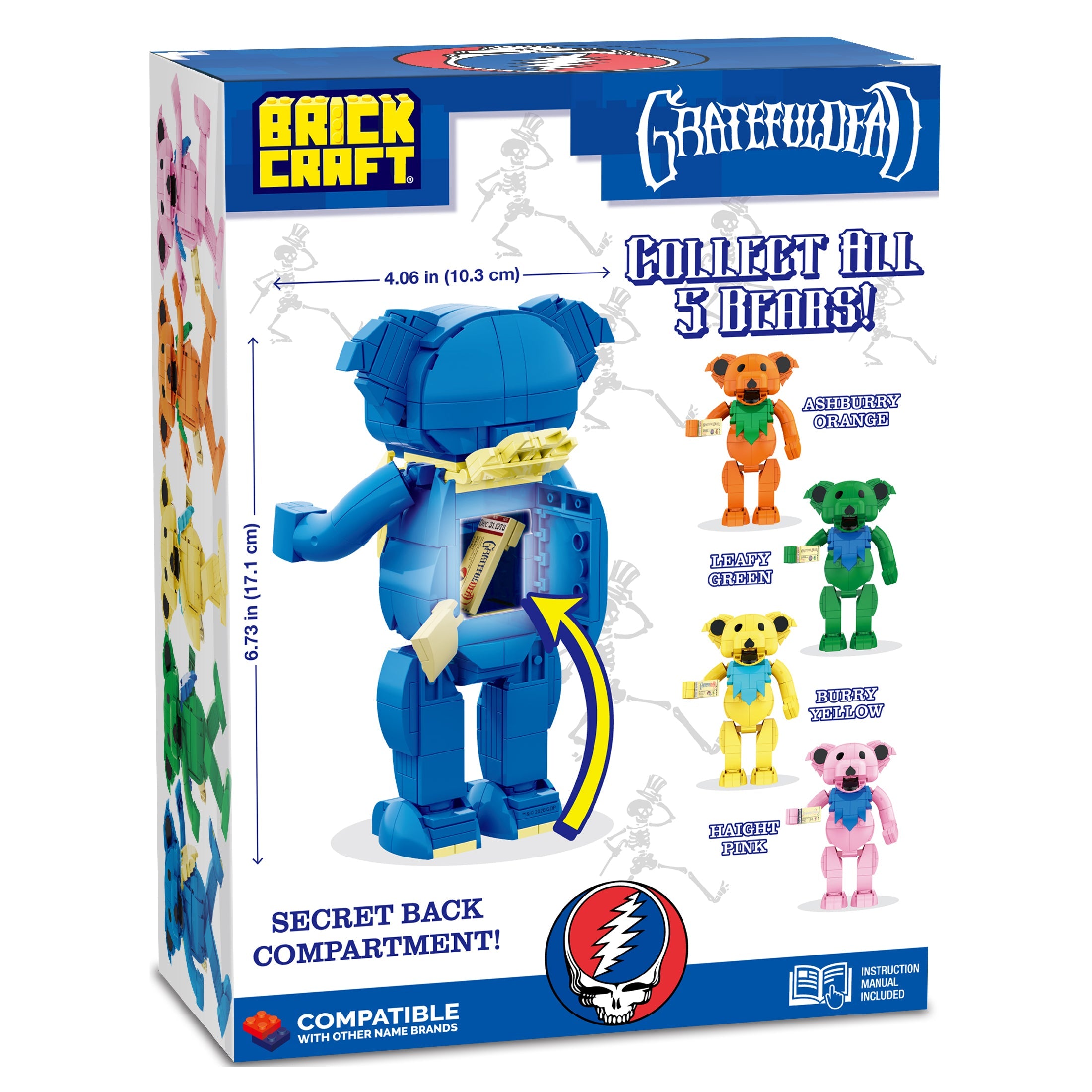 Grateful Dead Dancing Bear Brick Set | Stealie Blue | relix.shop