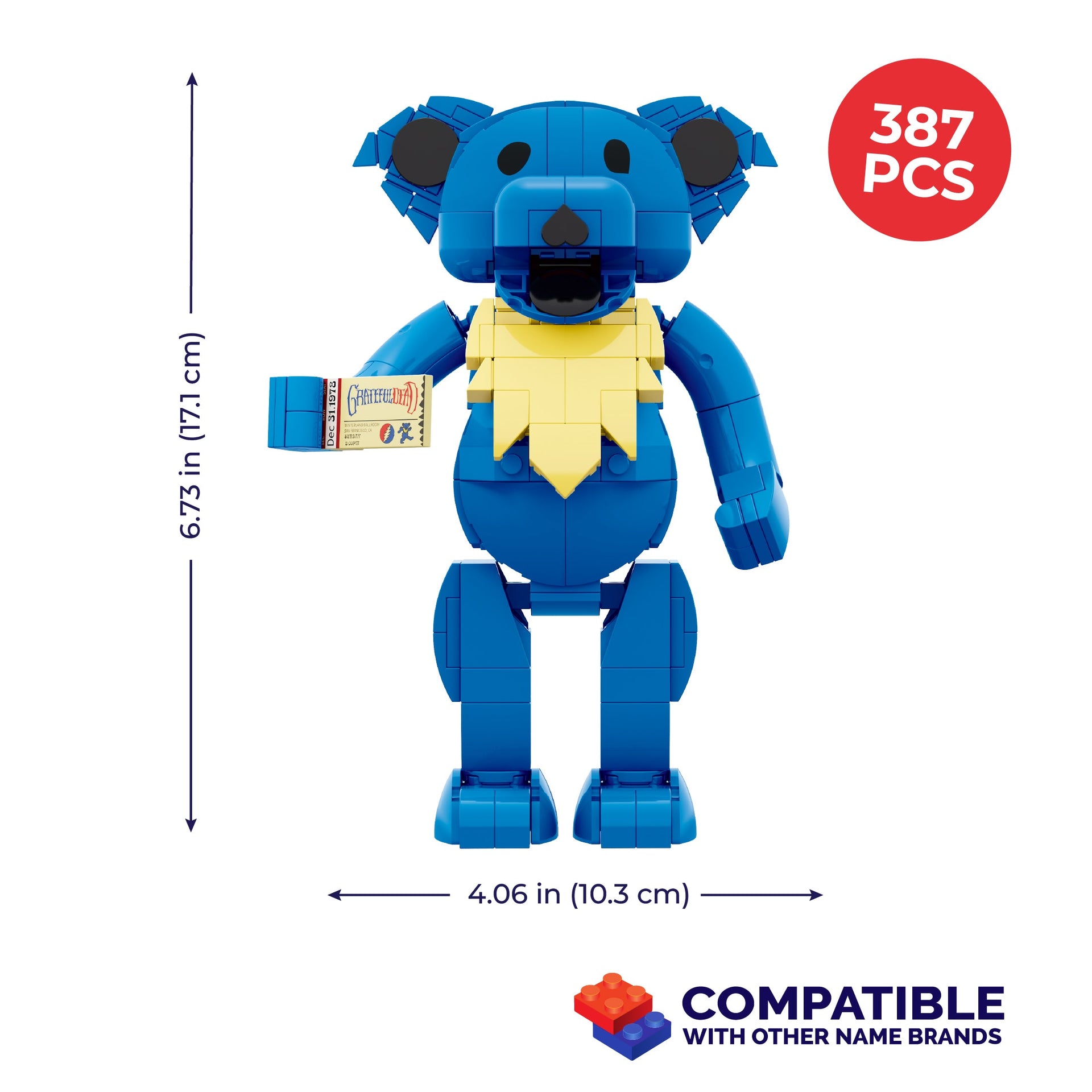 Grateful Dead Dancing Bear Brick Set | Stealie Blue