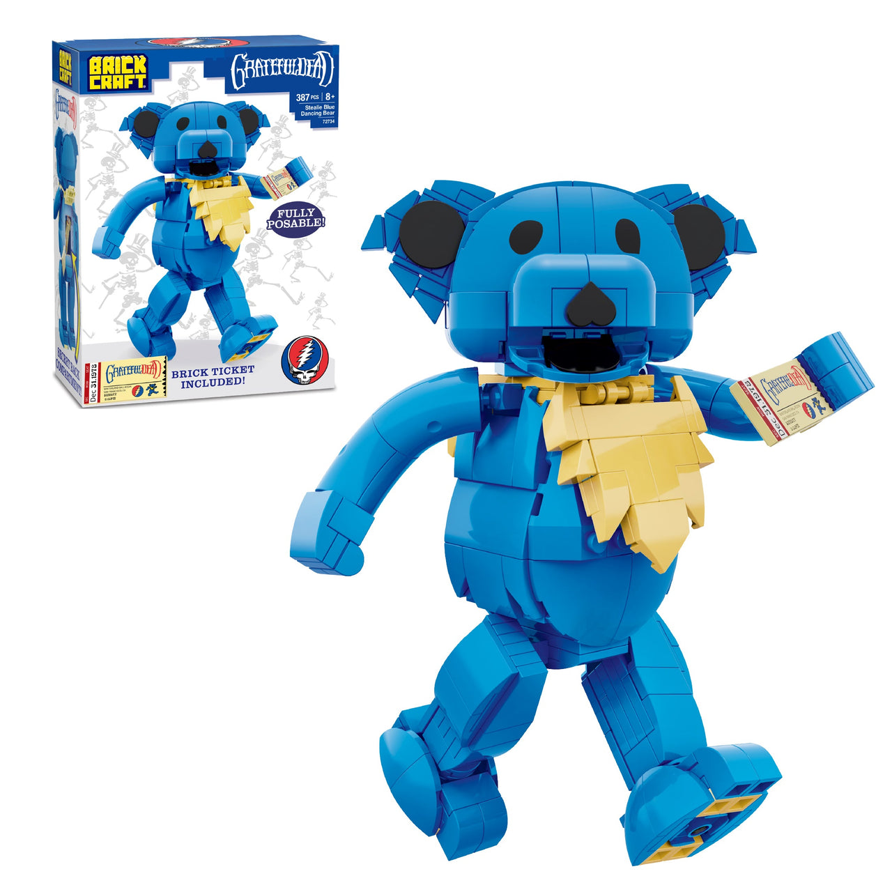 Grateful Dead Dancing Bear Brick Set | Stealie Blue