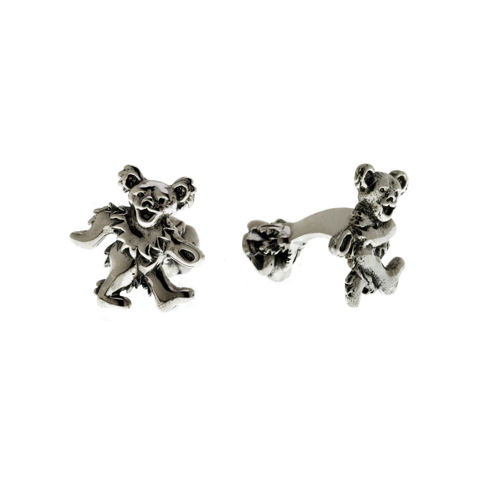Grateful Dead Dancing Bear Sterling Silver Cufflinks