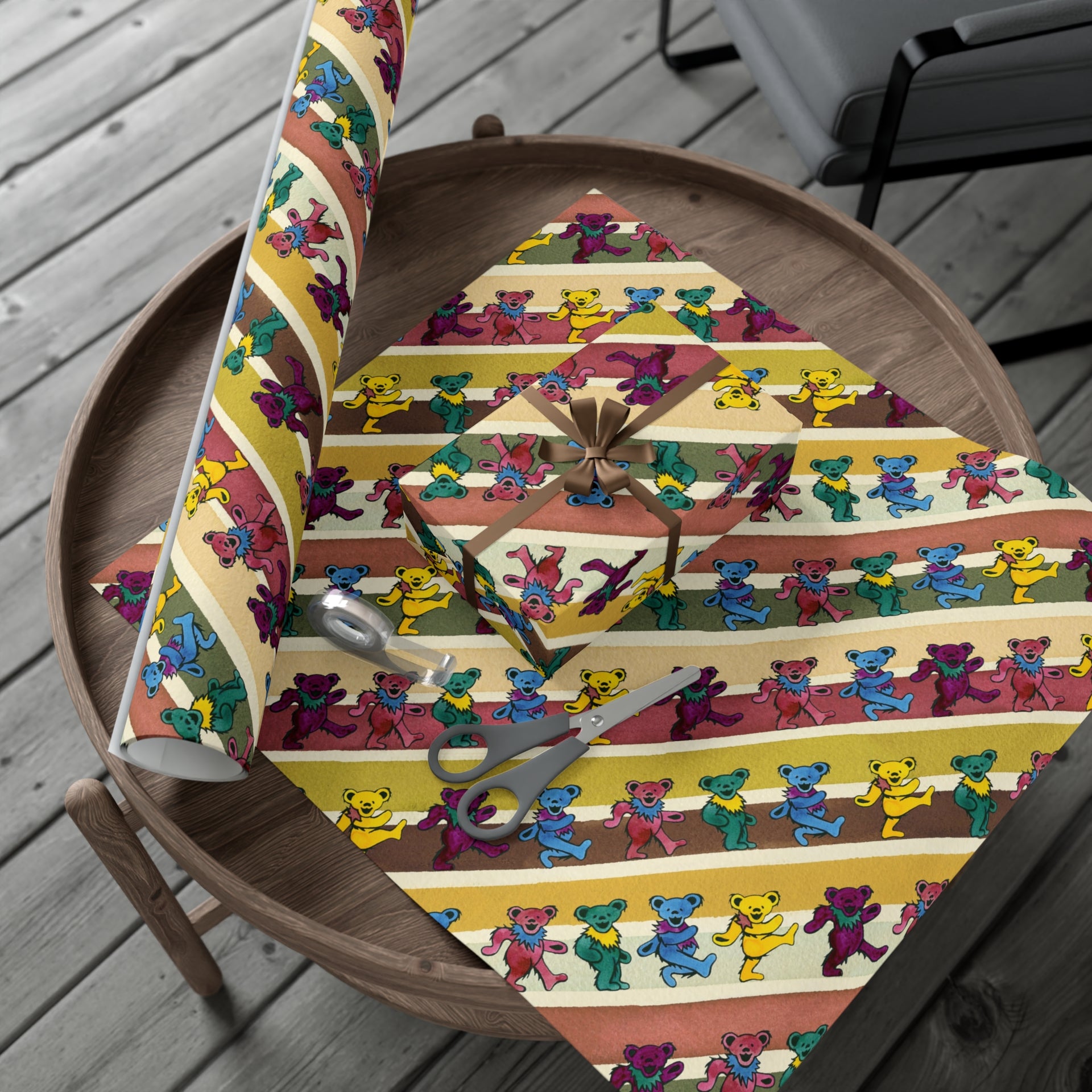 Grateful Dead Dancing Bears Gift Wrapping Paper