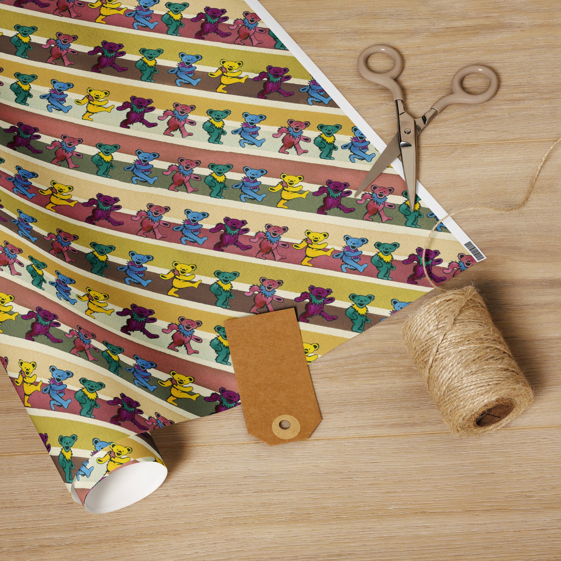 Grateful Dead Dancing Bears Gift Wrapping Paper