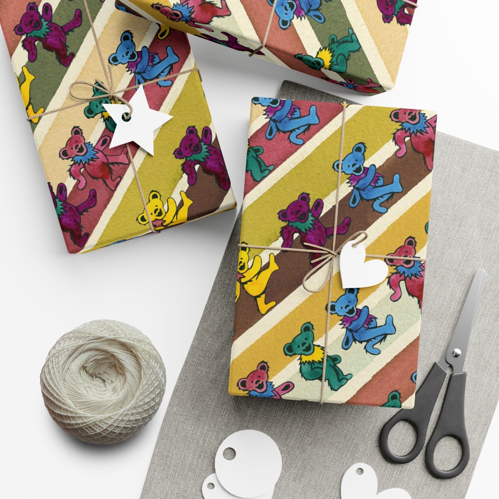 Grateful Dead Dancing Bears Gift Wrapping Paper