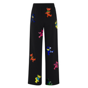 Grateful Dead Dancing Bears Sequin Lounge Pants - Black