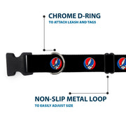 Grateful Dead Dog Collar | Black Steal Your Face