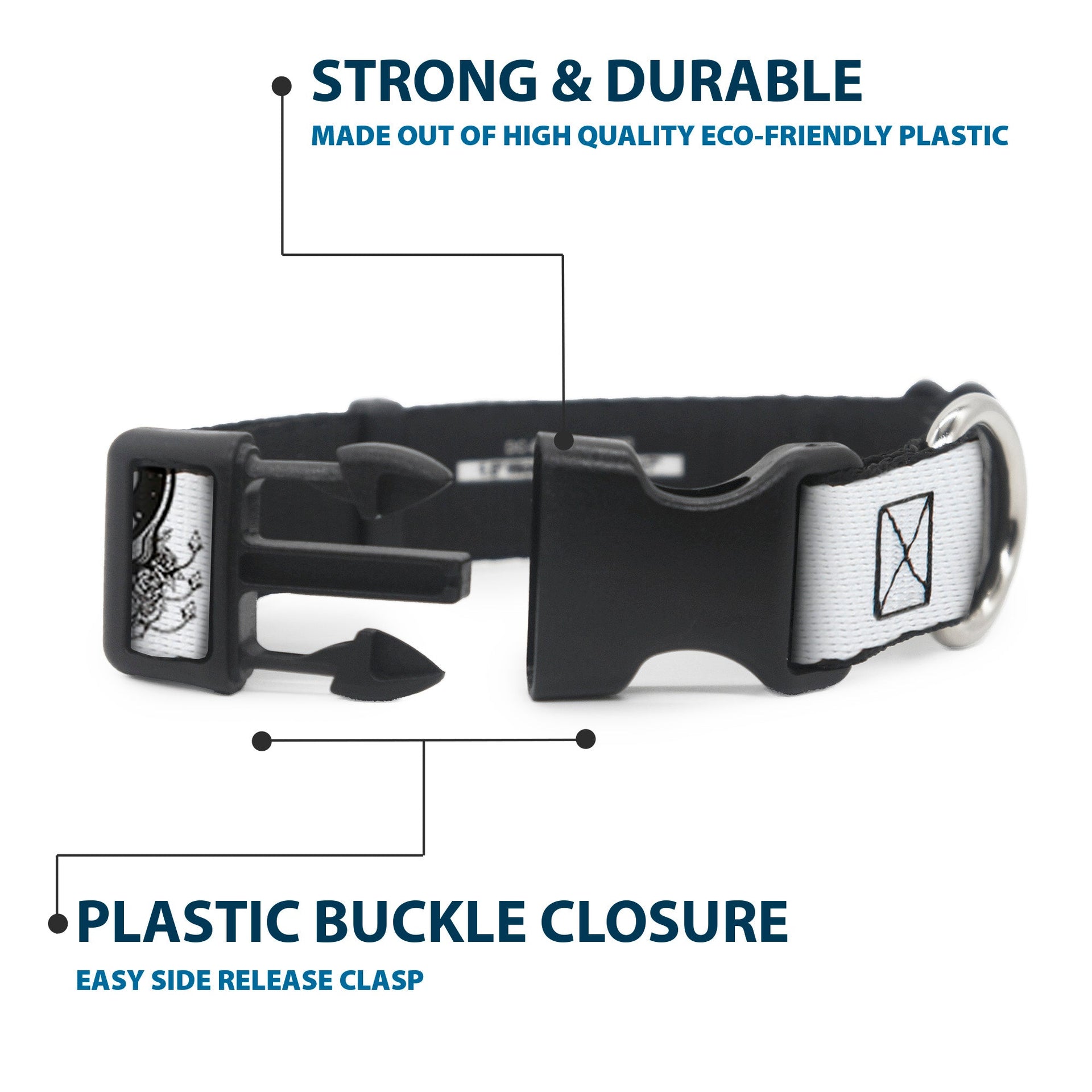 Grateful Dead Dog Collar | Black/White Space Your Face