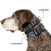 Grateful Dead Dog Collar | Gray Steal Your Face Stacked