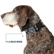 Grateful Dead Dog Collar | Gray Steal Your Face Stacked