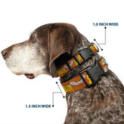 Grateful Dead Dog Collar | Orange Sunshine Daydream