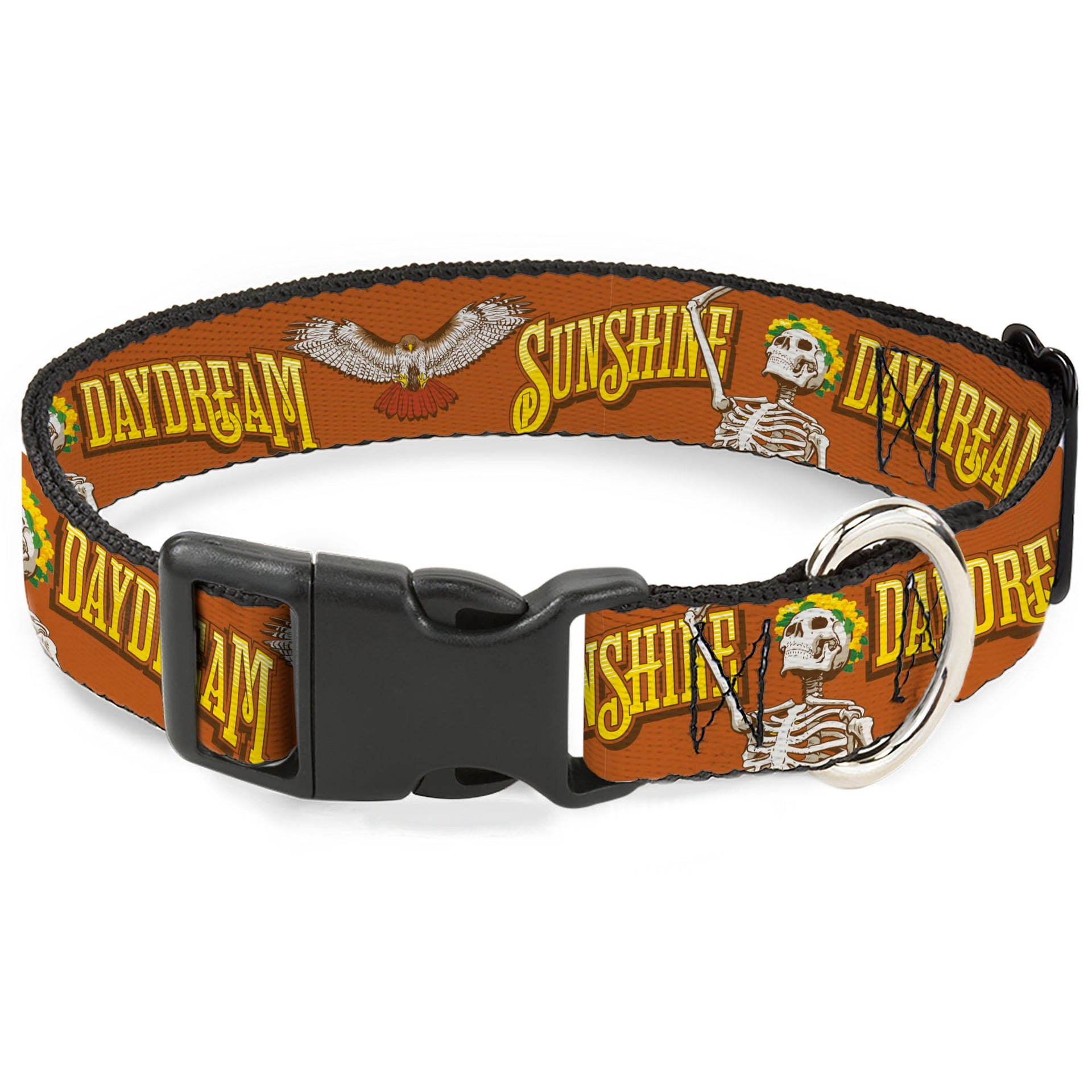 Grateful Dead Dog Collar | Orange Sunshine Daydream