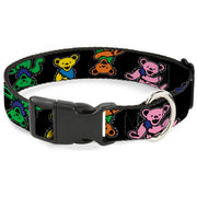 Grateful Dead Dog Collar | Rainbow Dancing Bears (Large Pattern)