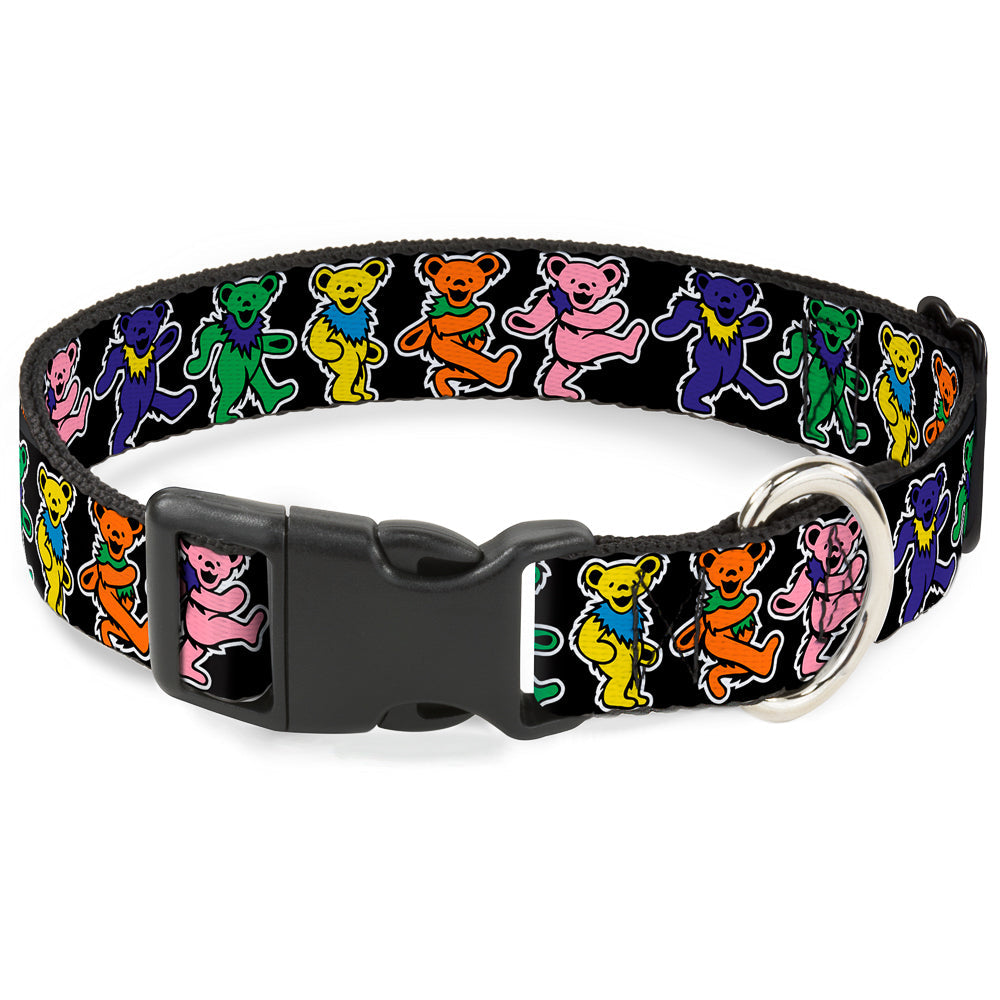Grateful Dead Dog Collar | Rainbow Dancing Bears (Small Pattern)