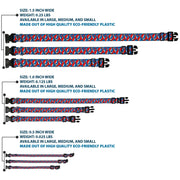 Grateful Dead Dog Collar | Steal Your Face Stacked (Classic Blue)