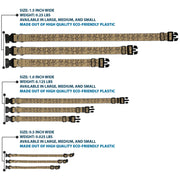 Grateful Dead Dog Collar | Tan/Black Dancing Bears