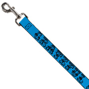 Grateful Dead Dog Leash | Blue/Black Text + Skull & Roses
