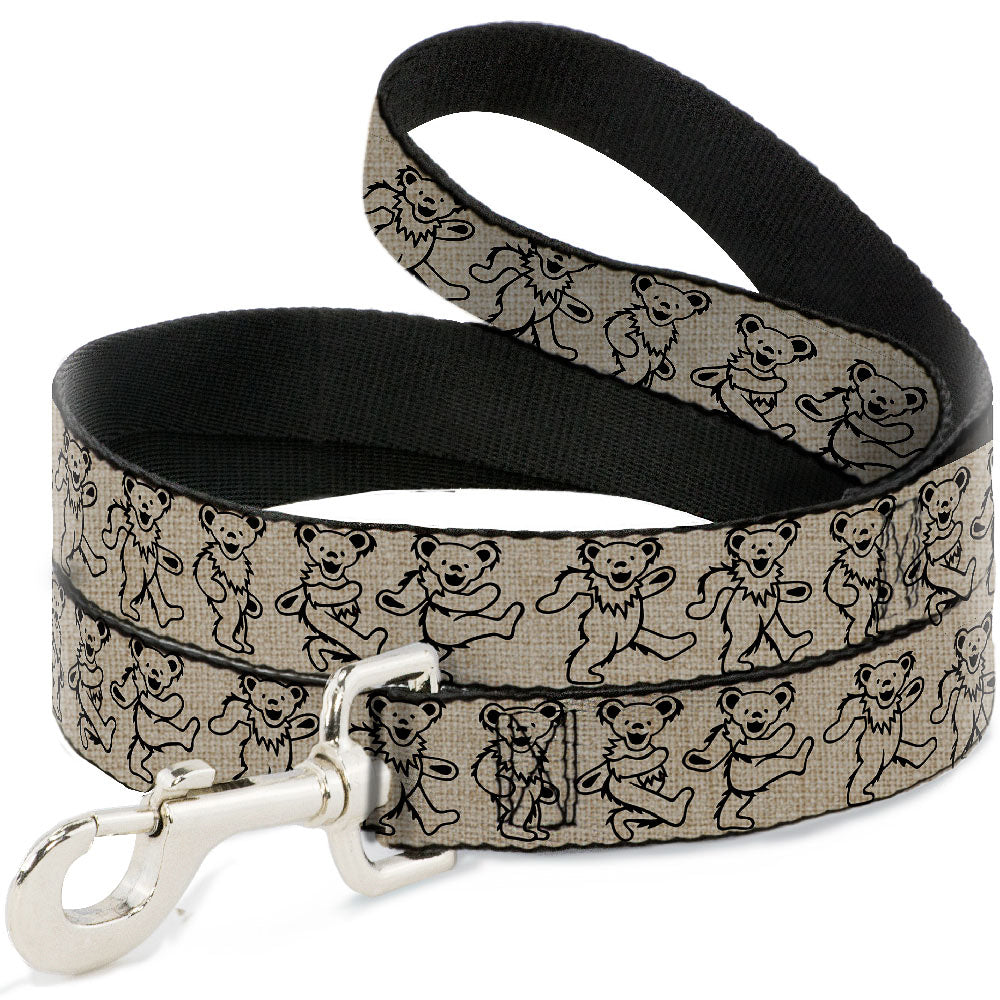 Grateful Dead Dog Leash | Hemp/Black Dancing Bears