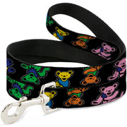 Grateful Dead Dog Leash | Rainbow Dancing Bears (Large Pattern)