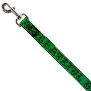 Grateful Dead Dog Leash | Rainbow Fade Text + Skull & Roses