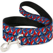 Grateful Dead Dog Leash | Steal Your Face Stacked (Classic Blue)