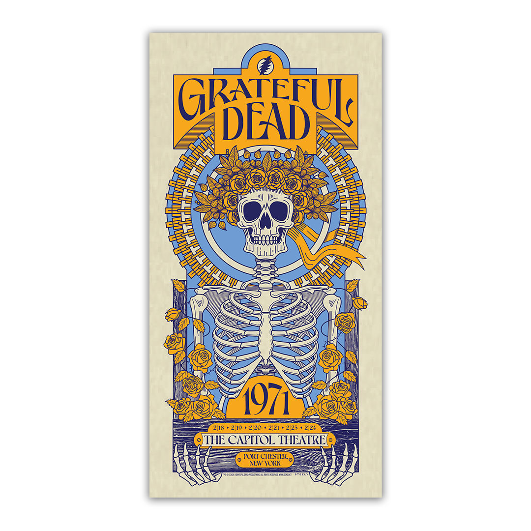Grateful Dead (February 1971) 6-Show Run V3 Poster by Brian Steely