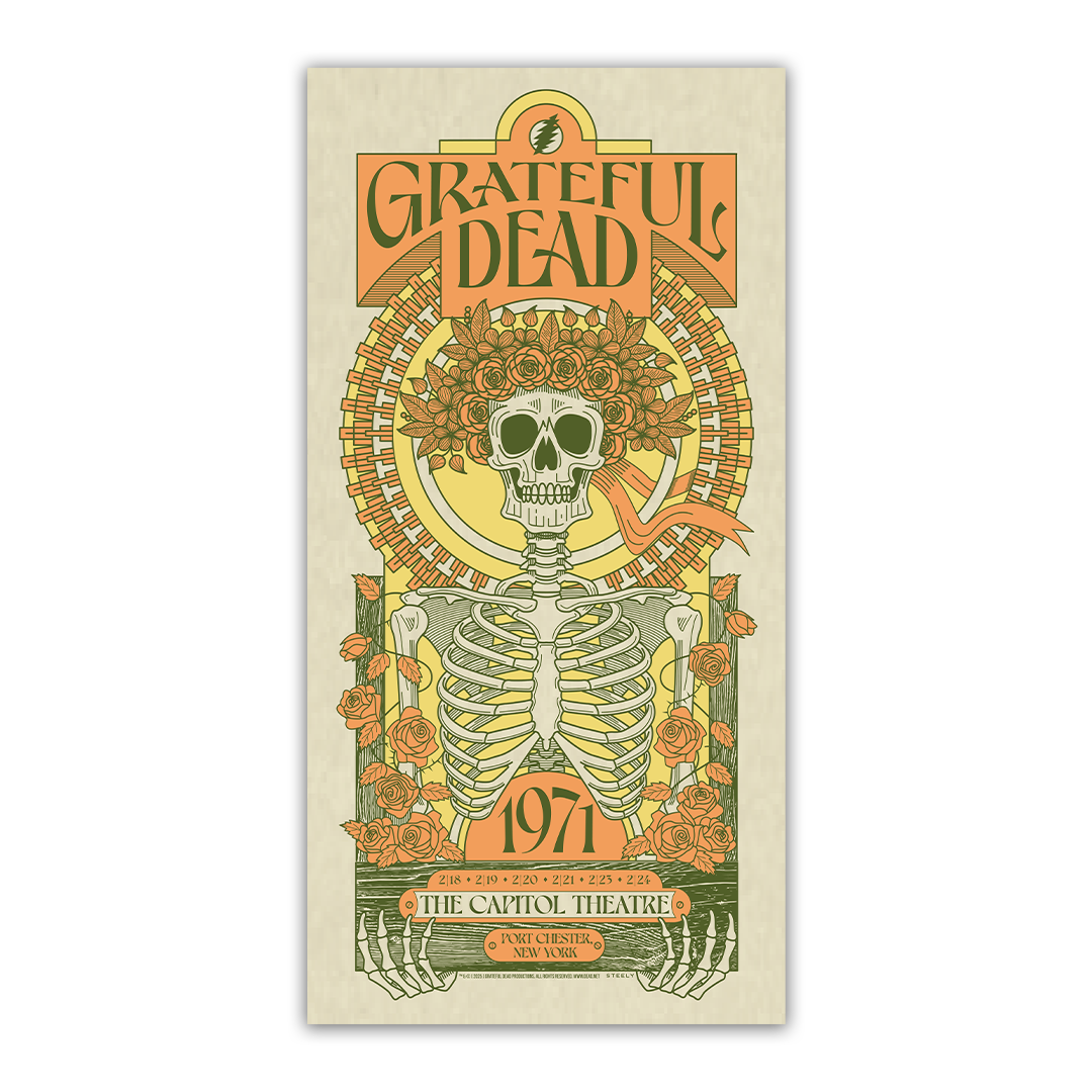 Grateful Dead (February 1971) 6-Show Run V4 Poster by Brian Steely