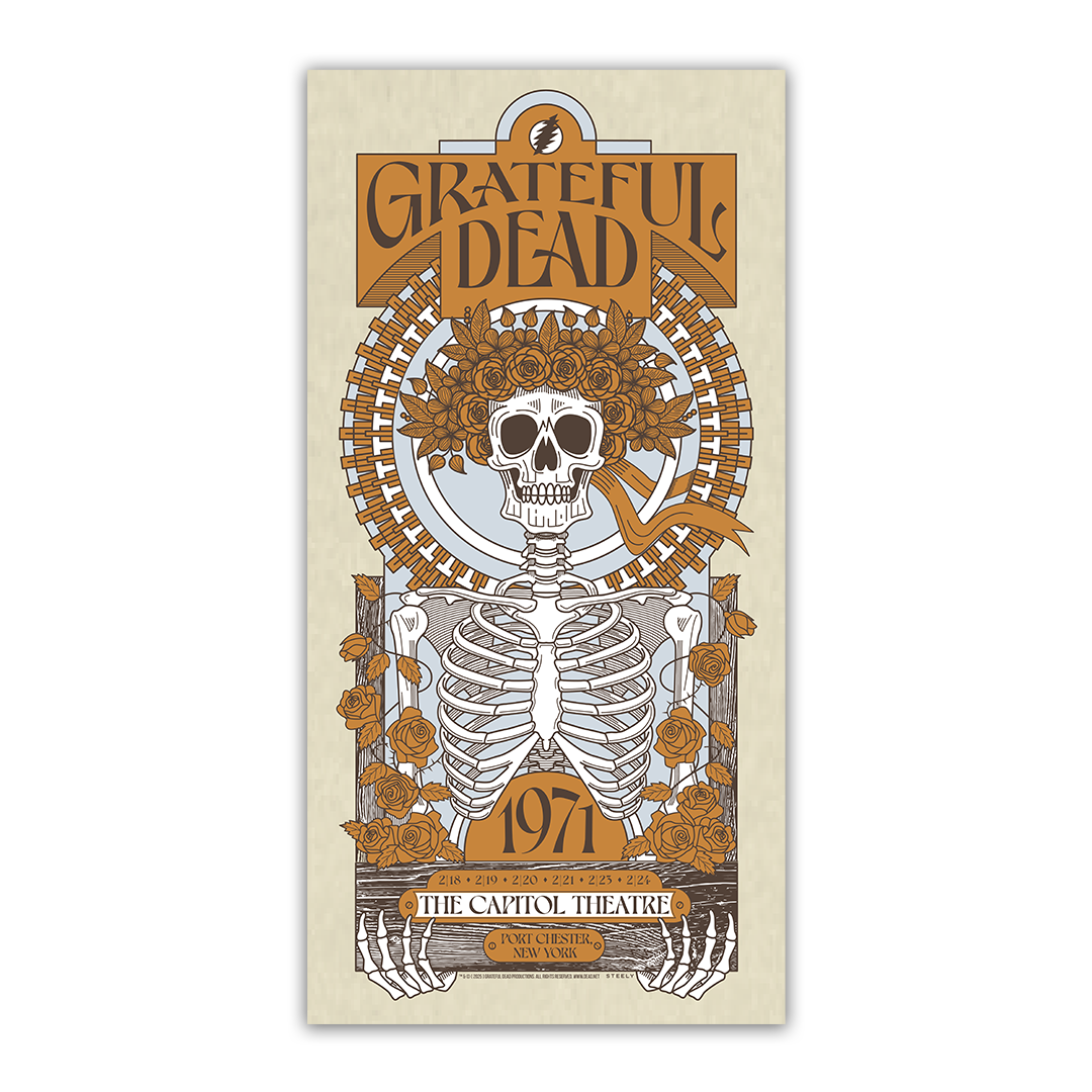 Grateful Dead (February 1971) 6-Show Run V6 Poster by Brian Steely