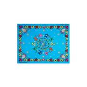 Grateful Dead Floral Large Cotton/Silk Scarf - Turquoise