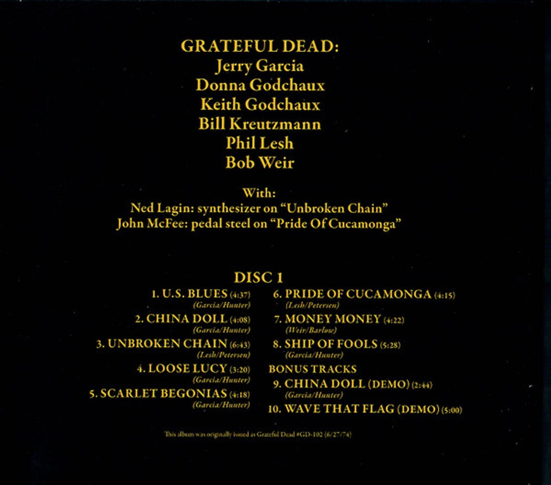 Grateful Dead – From The Mars Hotel (50th Anniversary, Deluxe 3-CD Set) - Detail
