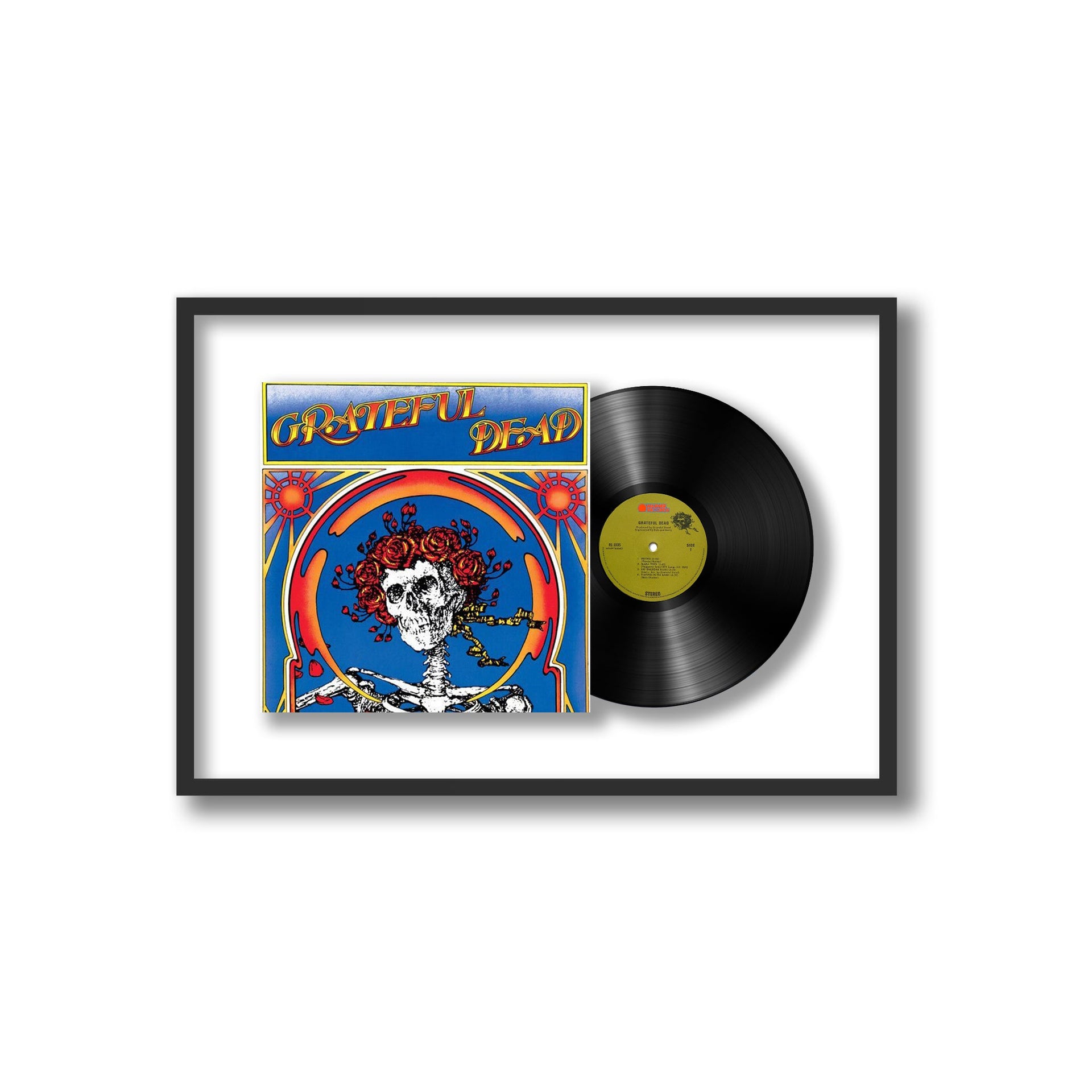 Grateful Dead - Grateful Dead, Skull & Roses, 1971 (Framed Vinyl)