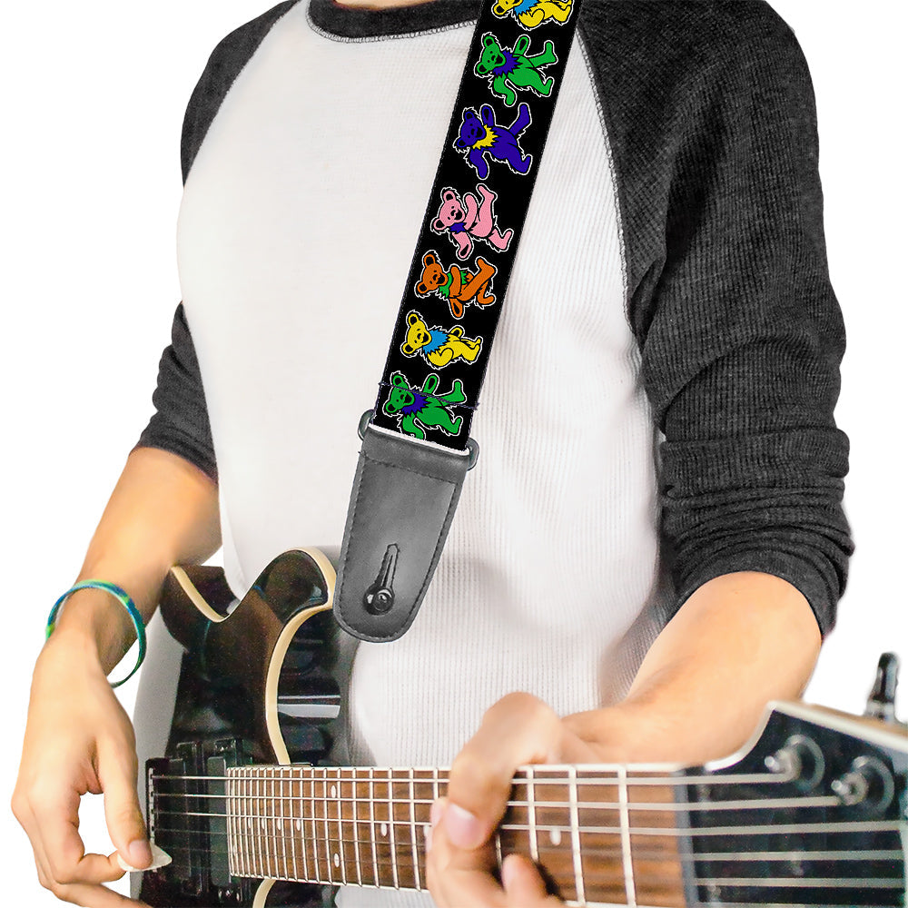 Grateful Dead Guitar Strap | Rainbow Dancing Bears