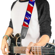 Grateful Dead Guitar Strap | Steal Your Face + Large Lightning Bolt