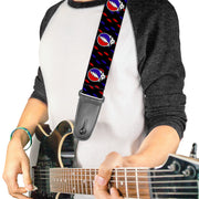 Grateful Dead Guitar Strap | Steal Your Face + Lightning Bolt