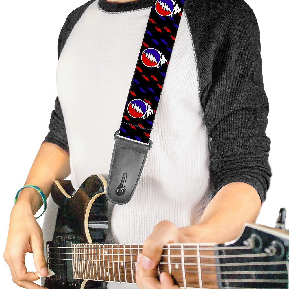 Grateful Dead Guitar Strap | Steal Your Face + Lightning Bolt