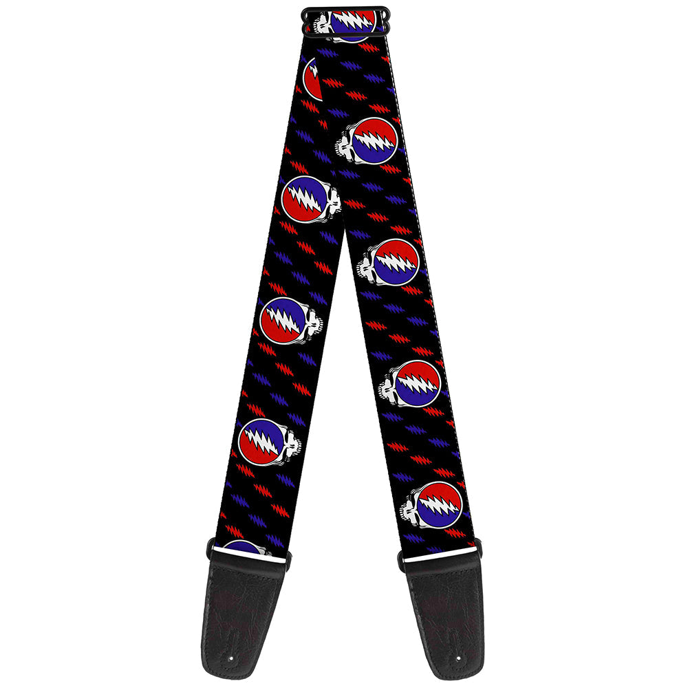 Grateful Dead Guitar Strap | Steal Your Face + Lightning Bolt
