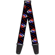 Grateful Dead Guitar Strap | Steal Your Face + Lightning Bolt