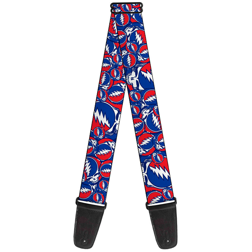 Grateful Dead Guitar Strap | Steal Your Face Stacked