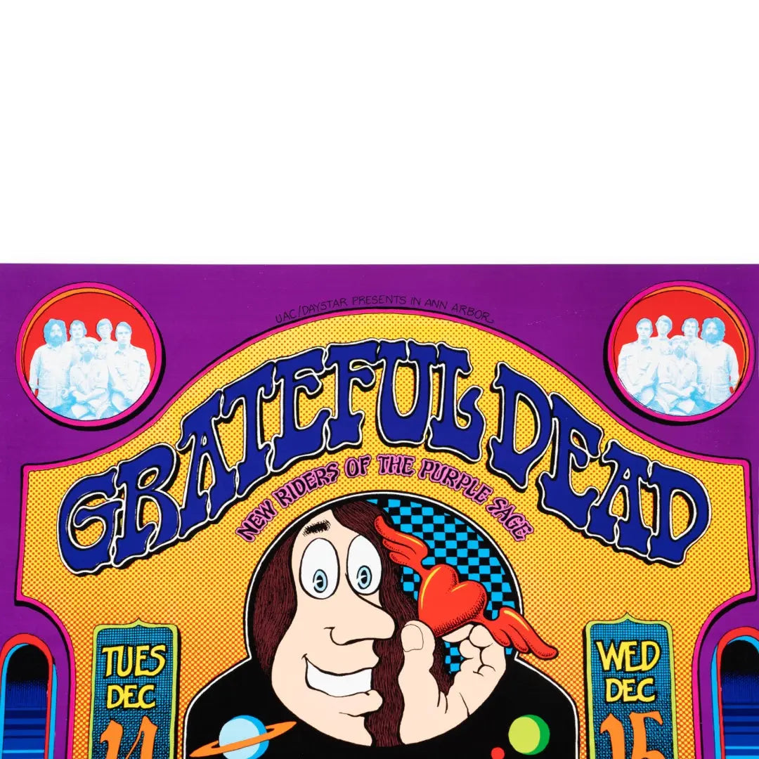 Grateful Dead Hill Auditorium Re-Print Poster by Gary Grimshaw