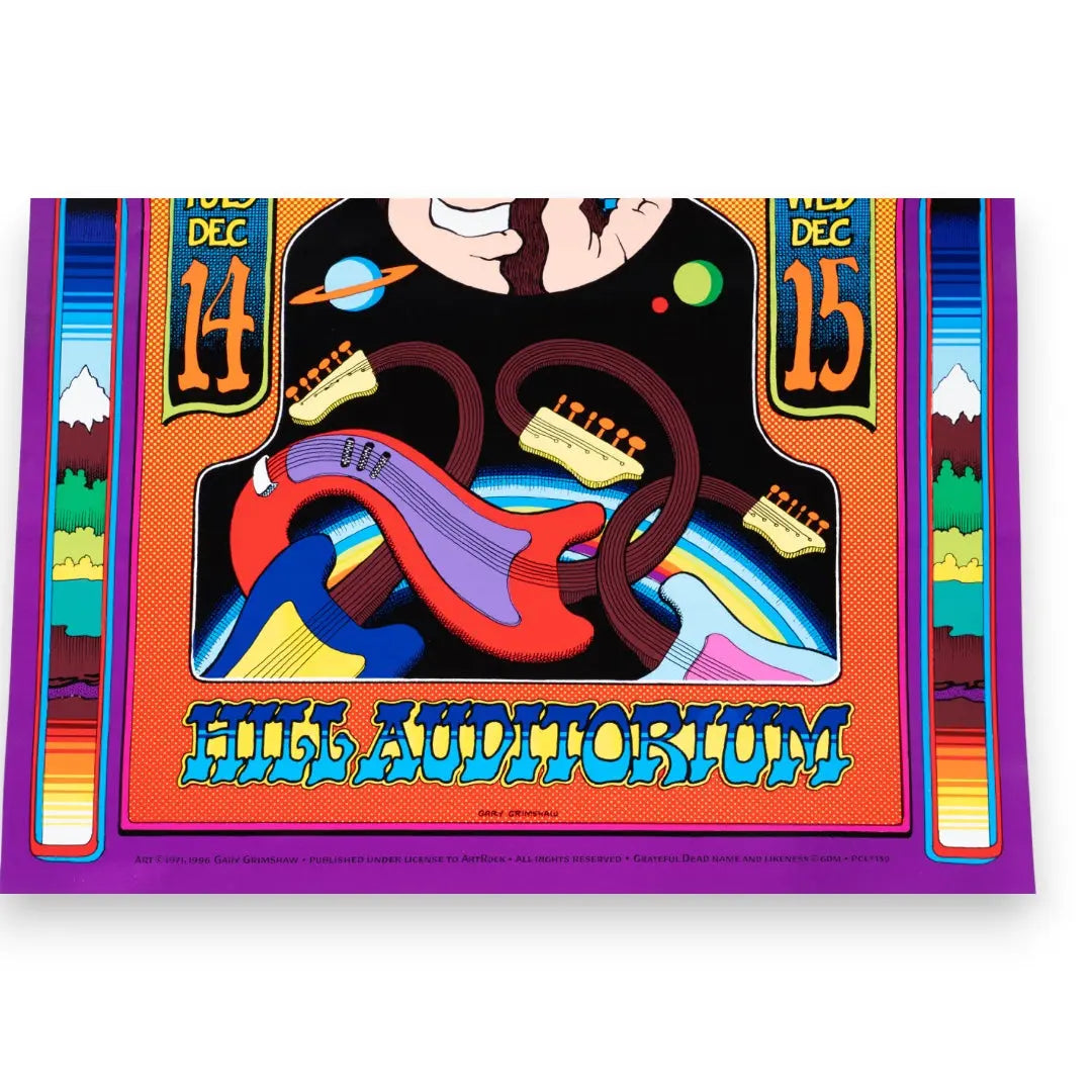 Grateful Dead Hill Auditorium Re-Print Poster by Gary Grimshaw