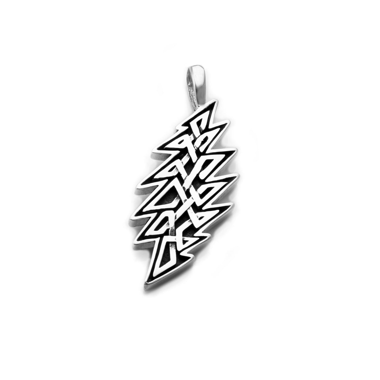 Grateful Dead Lightning Bolt Celtic Knot Sterling Silver Charm Pendant