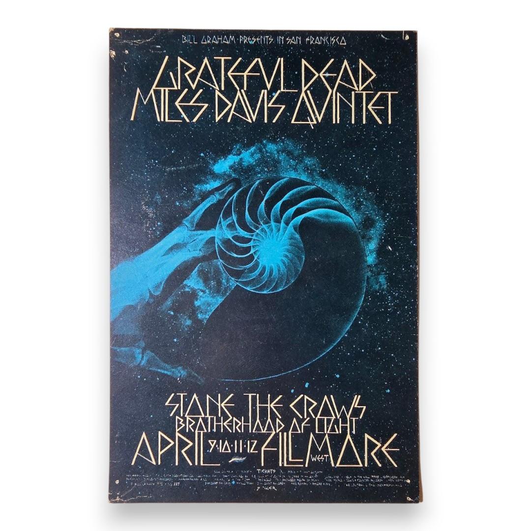 Grateful Dead, Miles Davis Quintet, Stone The Crows – The Fillmore, San Francisco (Apr 9–12, 1970) by David Singer (Postcard)