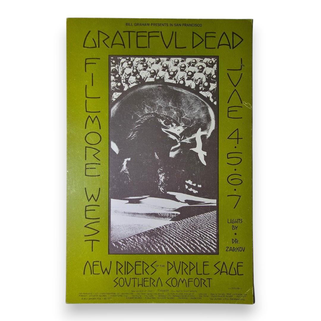 Grateful Dead, New Riders Of The Purple Sage, Southern Comfort – The Fillmore, San Francisco (Jun 4–7, 1970) by David Singer (Handbill)