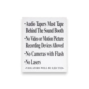 Grateful Dead Original Taper Section Venue Concert Poster